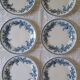 Set of 6 ironstone flat plates