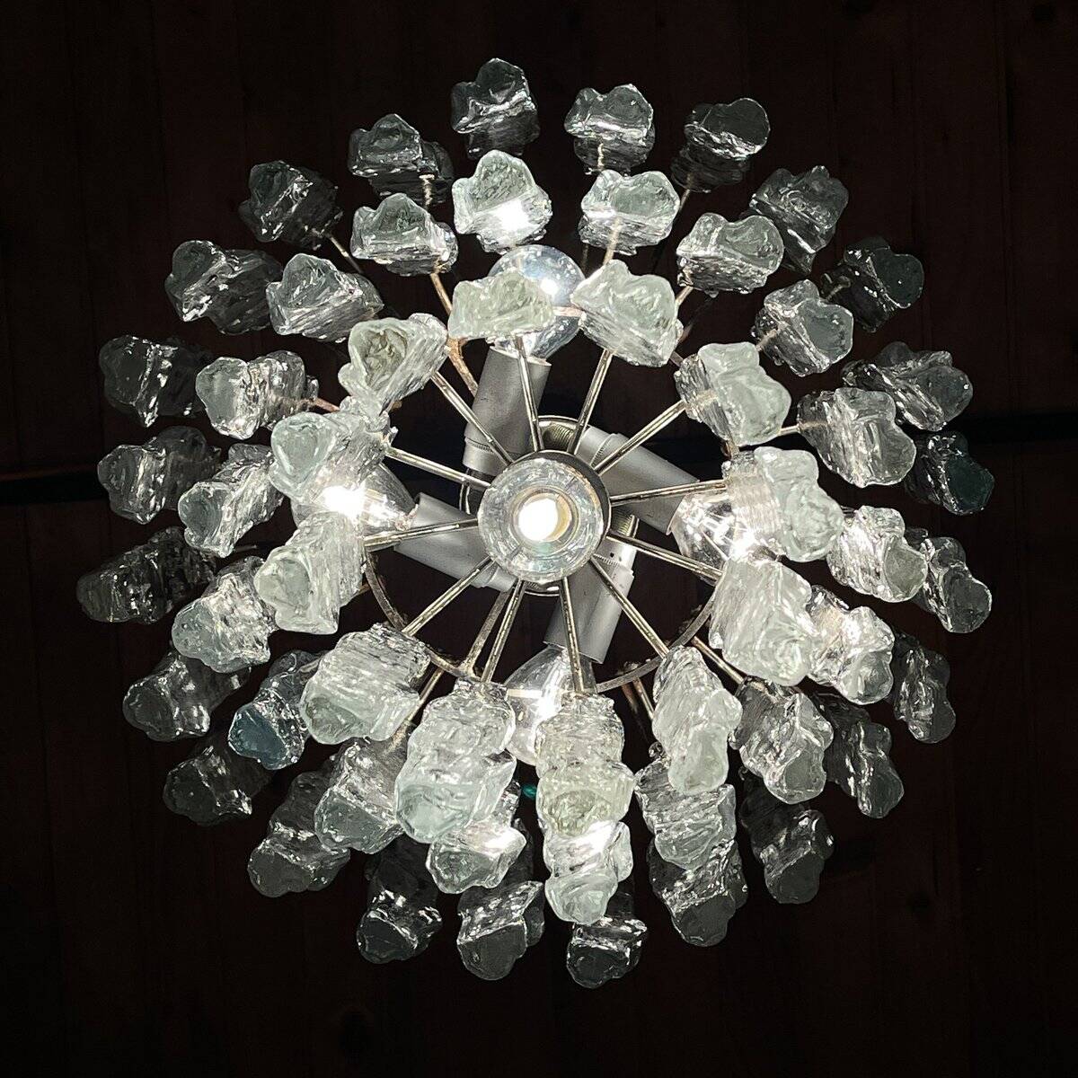 Murano glass chandelier attributed to J. Kalmar, Austria, 1960s.