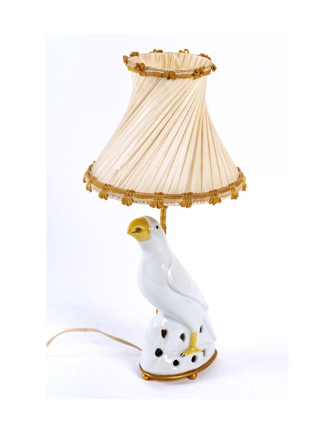 Lamp in bronze and porcelain