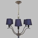 Monture de lustre Art Deco bronze nickelé