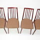 Ensemble de quatre chaises de salle à manger des années 1970 par Jitona Tchécoslovaquie