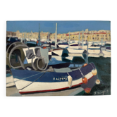 Oil painting - Marseille - Old Port - 2023 - Jerome Dreyfus