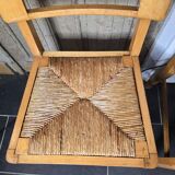 4 straw chairs from the 1950s