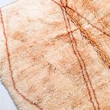 Tapis berbère beni ouarain ocre à losanges colorés 295x192m