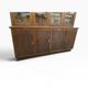 Vintage XL industrial display cabinet / pharmacy cabinet / laboratory cabinet
