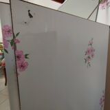 Dressing table / bathroom furniture floral decor 70s