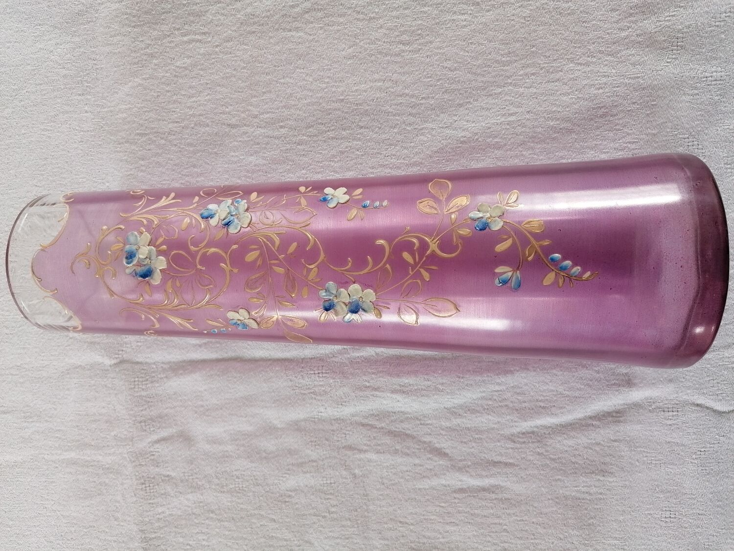 Enamelled roller vase