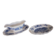 Set of a gravy boat and 2 Sarreguemines ceramic ravines, Derby model