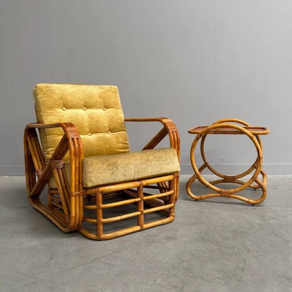 Bamboo and rattan chair by Paul Frankl, USA 1960s