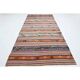 1970s Vintage Turkish Oushak Handmade Wool Cotton Beige Runner Rug  177x353
