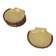 Set of 6 ceramic scallop shells by E. Henry, 1960