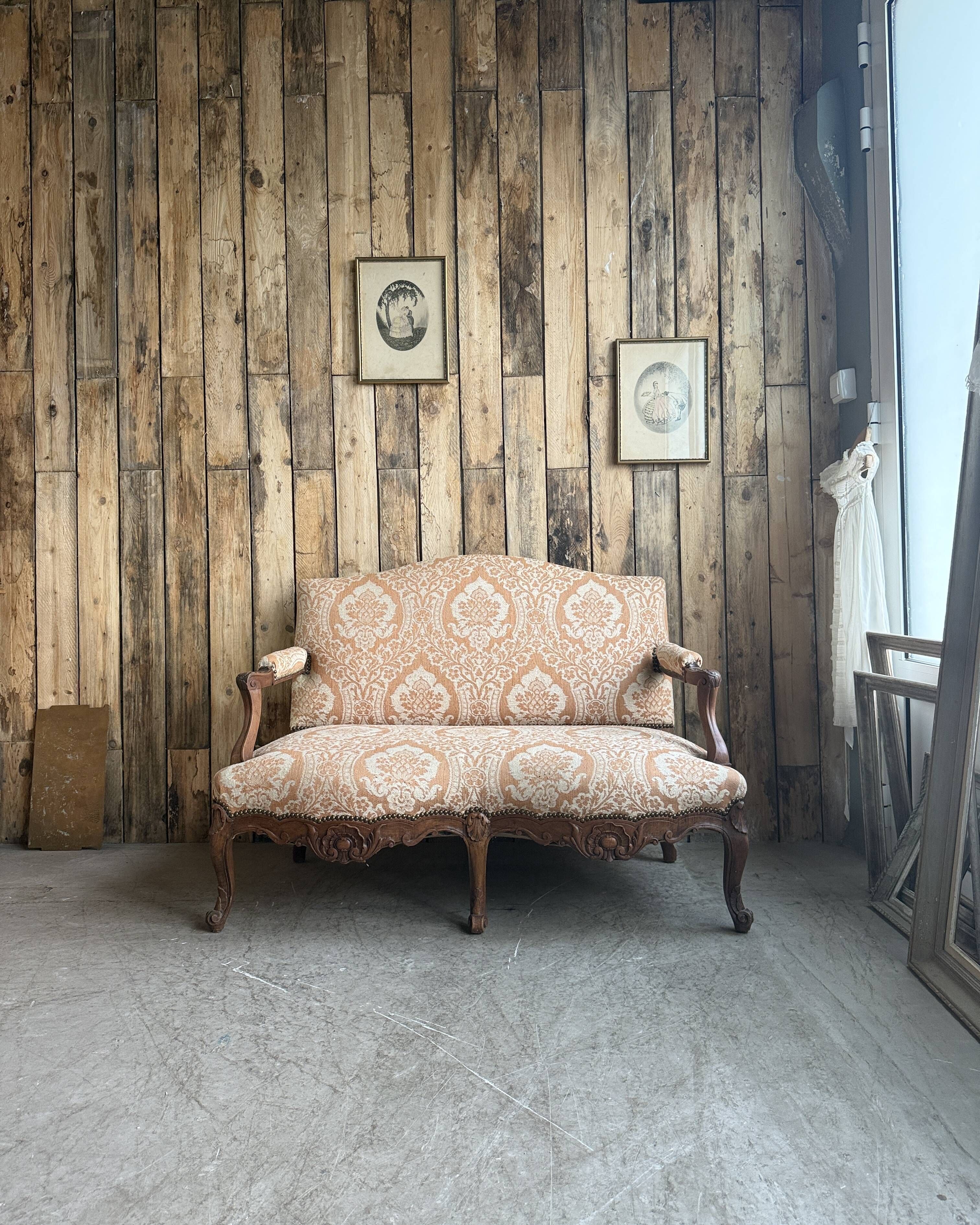 Antique two-seater Louis XV bench
