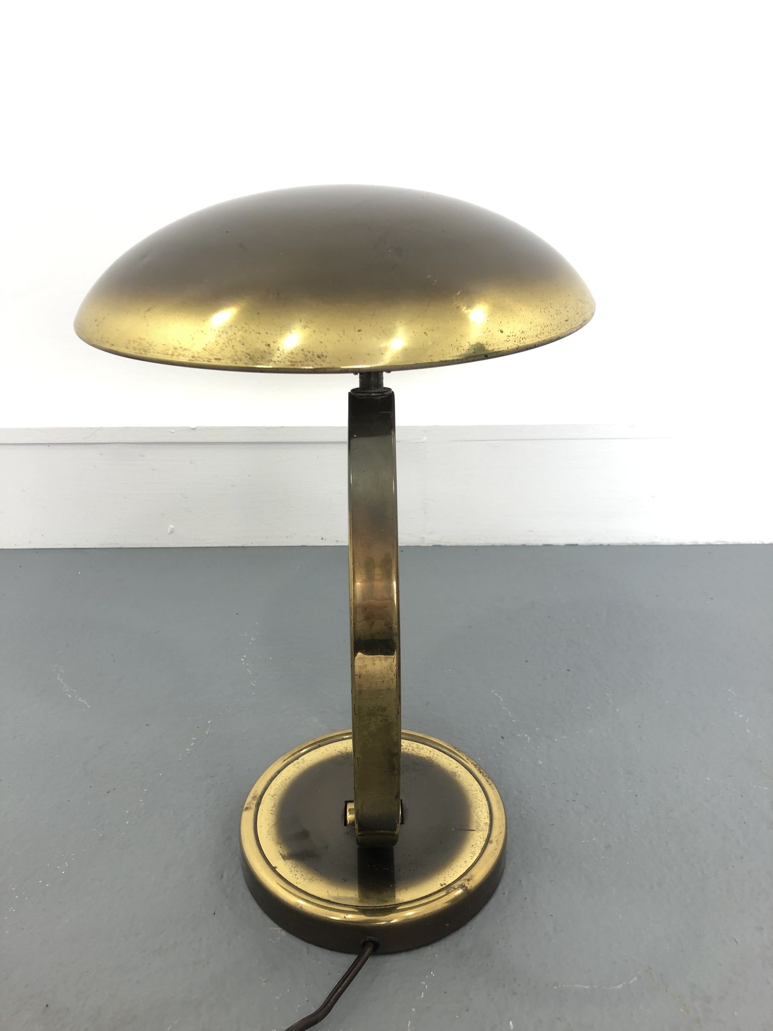 Brass bauhaus desk lamp 6751 by christian dell for kaiser leuchten, 1930s