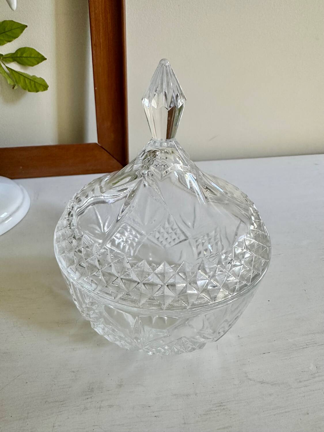 Small glass candy dish