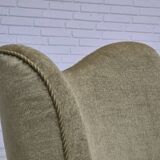 1960s, Scandinavian design, armchair in original condition, furniture velour, beech wood legs.