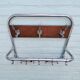 Vintage metal wall coat rack from the seventies