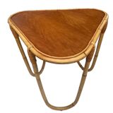 Small banbou tripod table from the 70s
