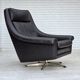 1960s, Danish highback swivel armchair by Aage Christensen, leather.