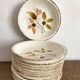 Gien deep plates, floral decoration, 70s