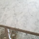 Bistro table cast iron and white marble - garden terrace