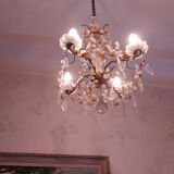 Chandelier to, colored crystal tassels