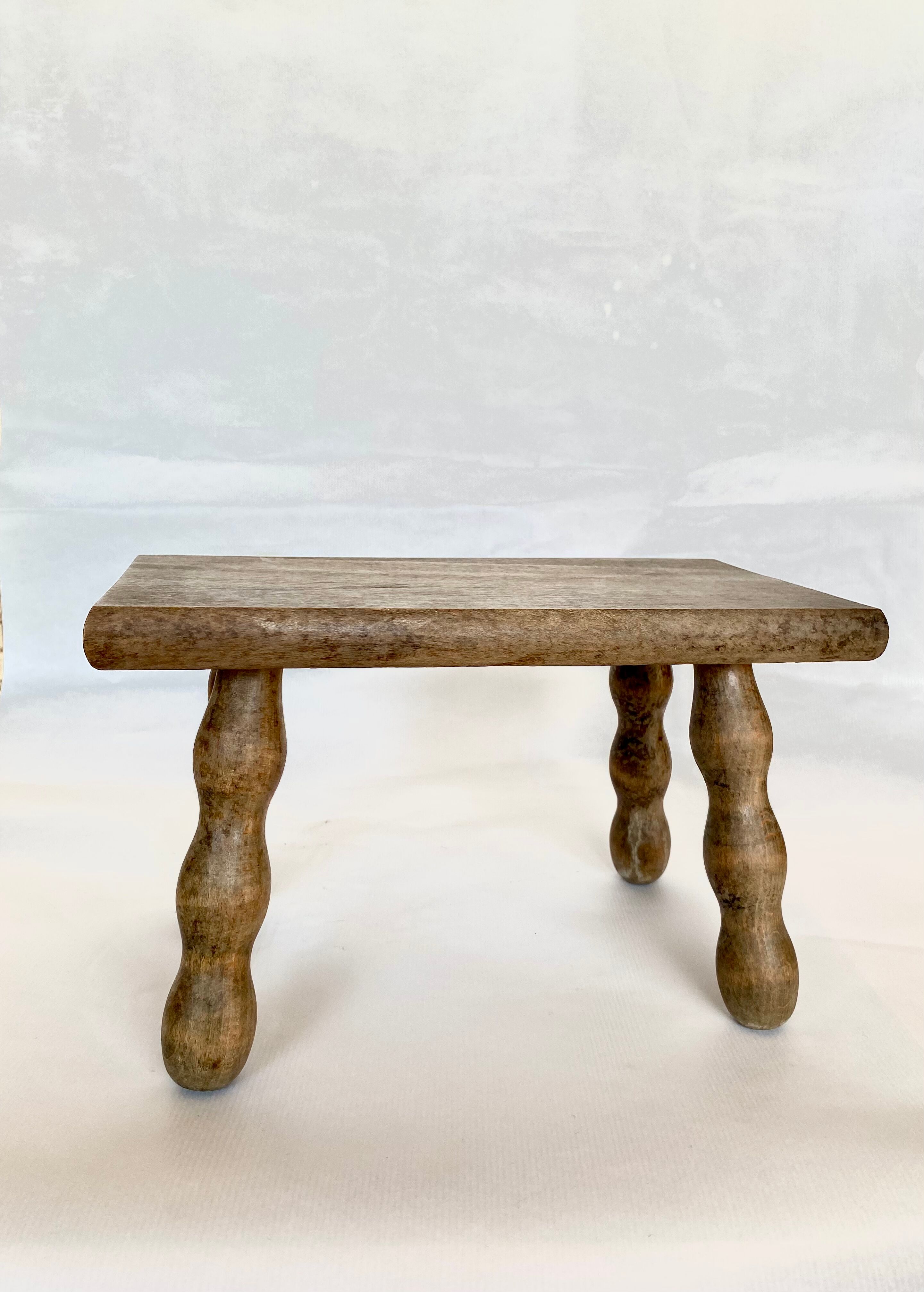 Wooden farmhouse stool