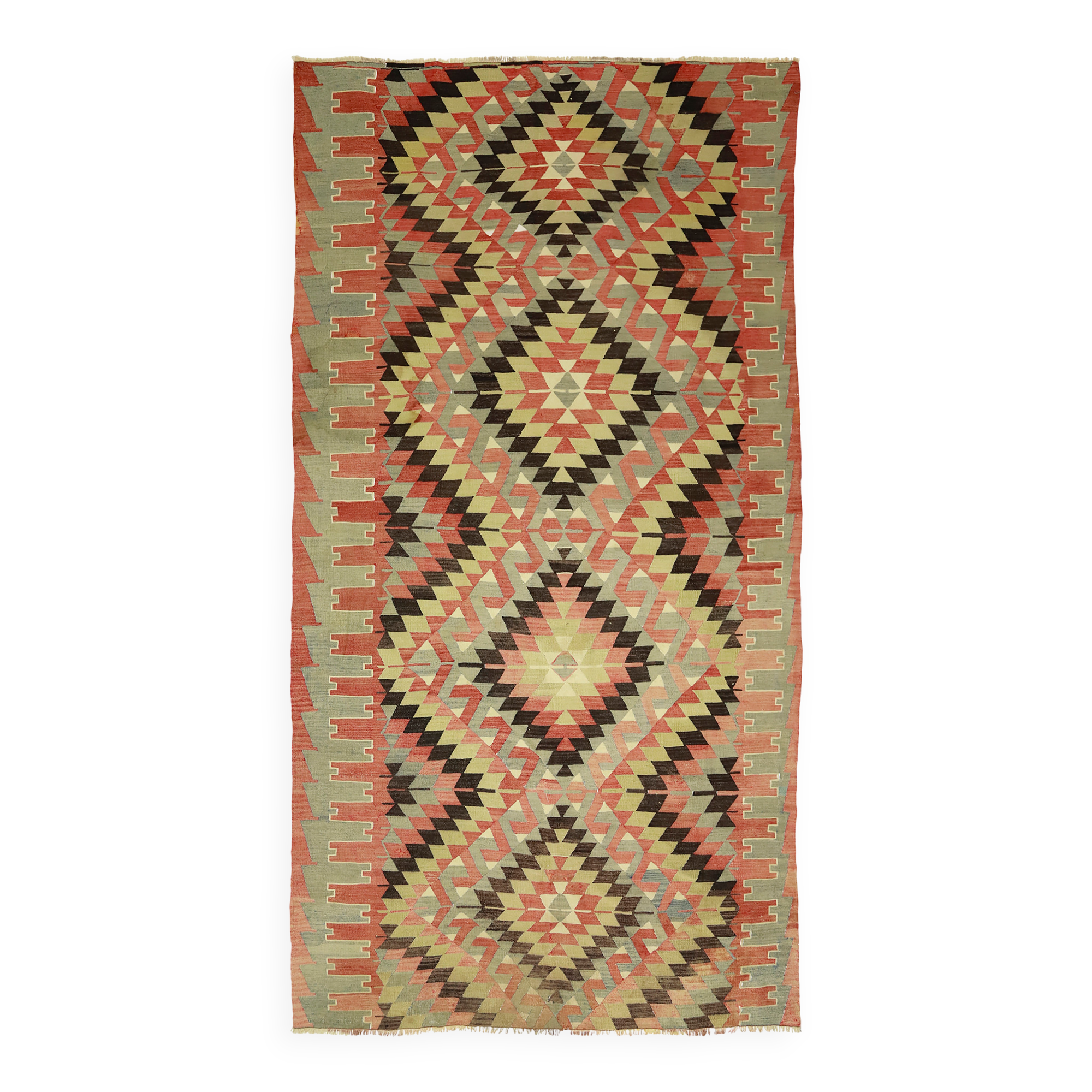 Vintage Turkish Kilim Elegant 170x310 cm Handwoven Bohemian Spirit