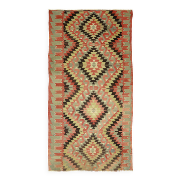 Vintage Turkish Kilim Elegant 170x310 cm Handwoven Bohemian Spirit