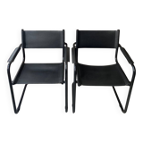 Pair of black armchairs