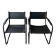 Pair of black armchairs
