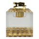 1970s Stunning Table Lighter in Vienna Straw By Geolel. Made in Italy