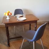 Wooden table with turned legs