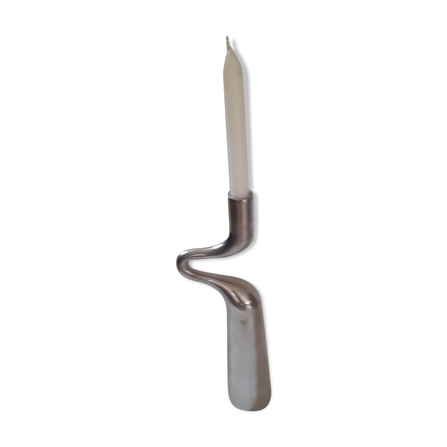 Scandinavian steel candlestick