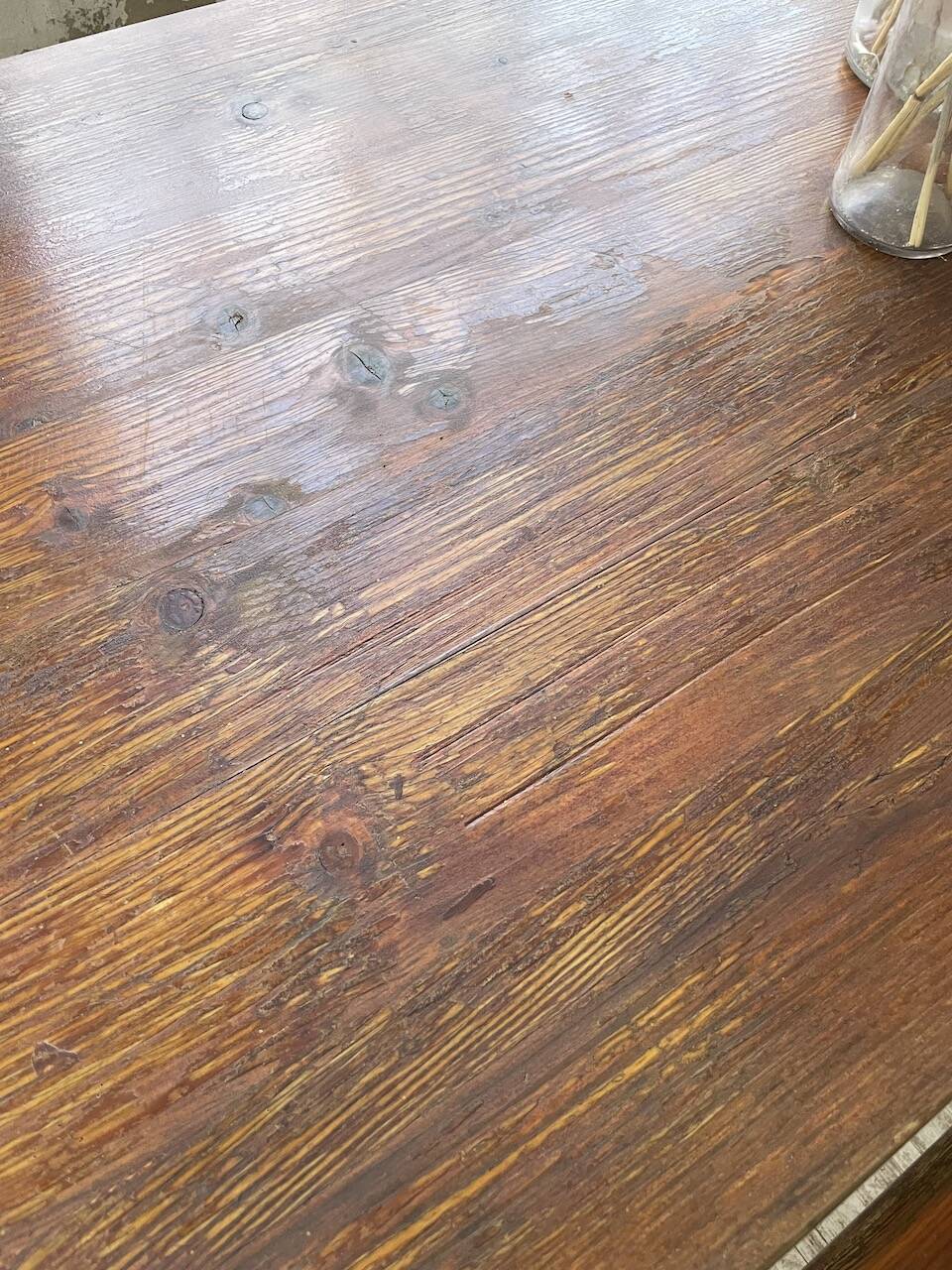 Guinguette table and its 2 benches