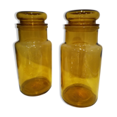 Deux bocaux ambre