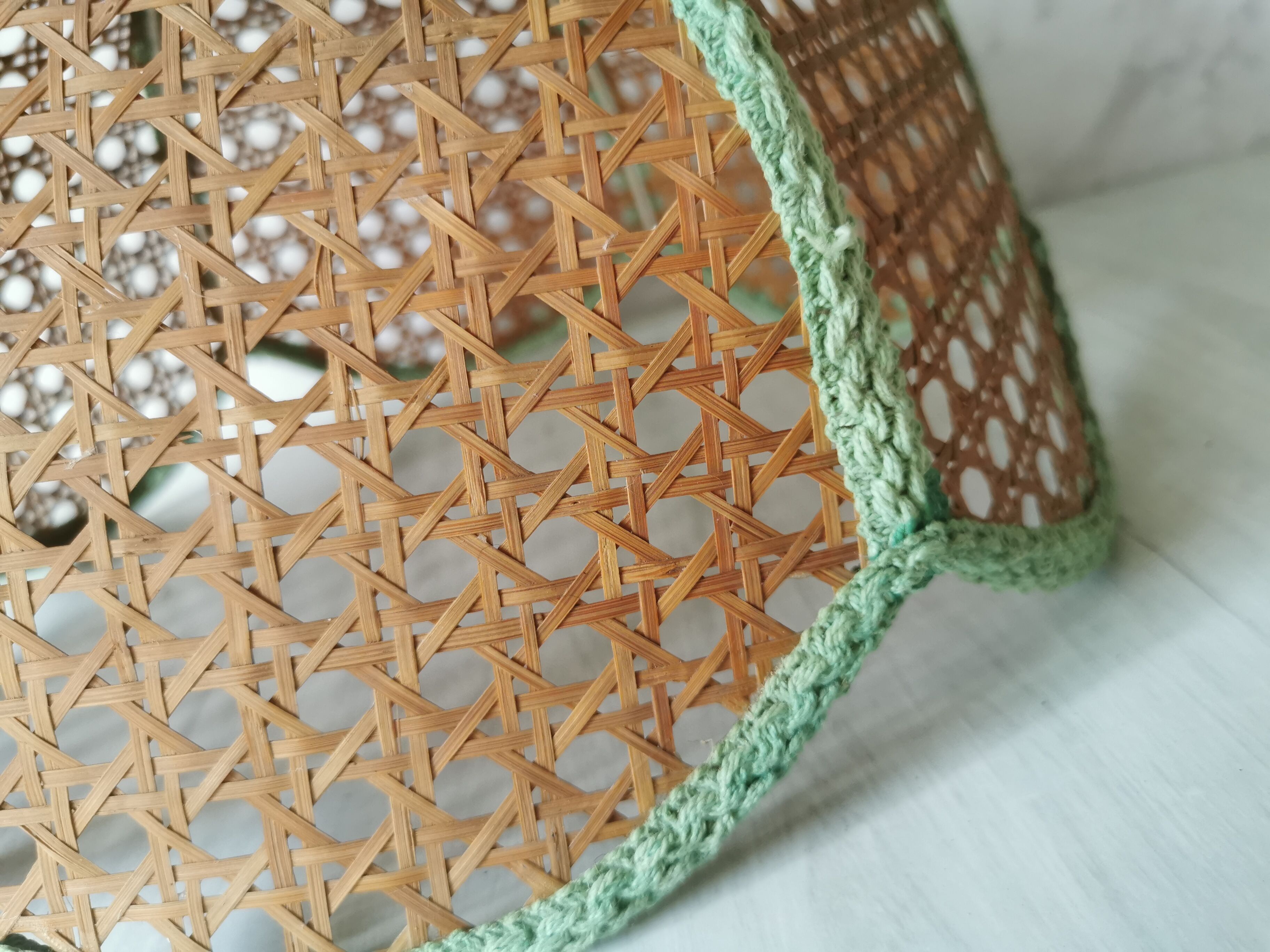 Vintage cane lampshade