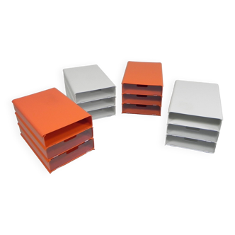 Set of 12 letter trays by Giugiaro for Lavatelli