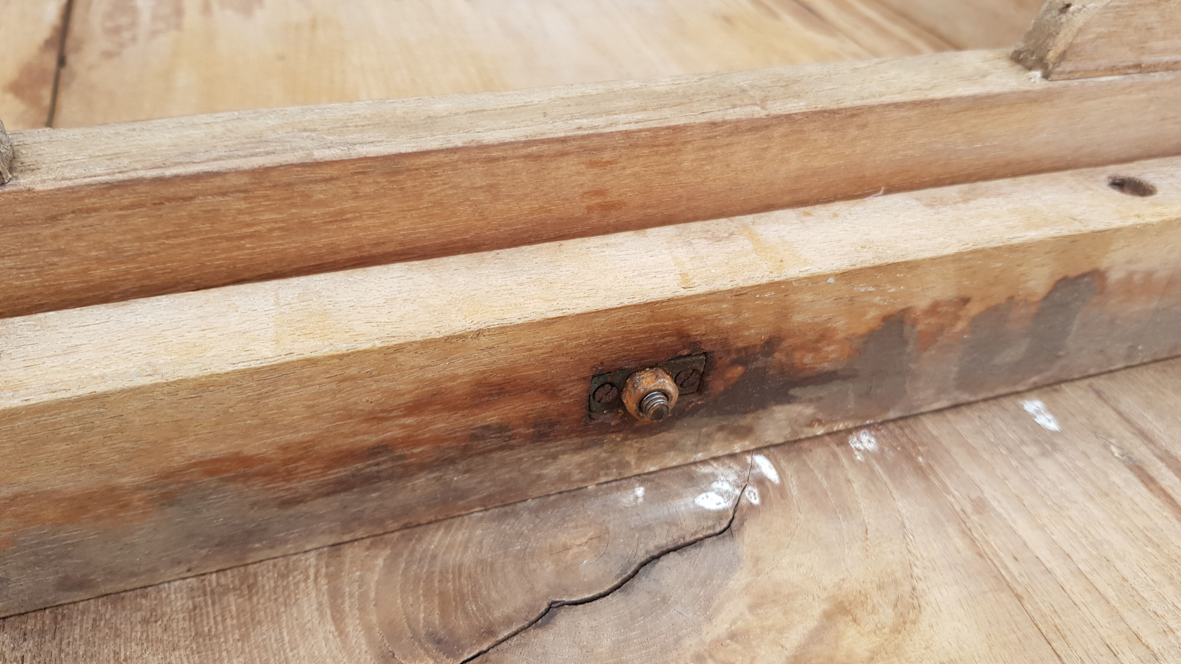 Old Burmese teak dining table