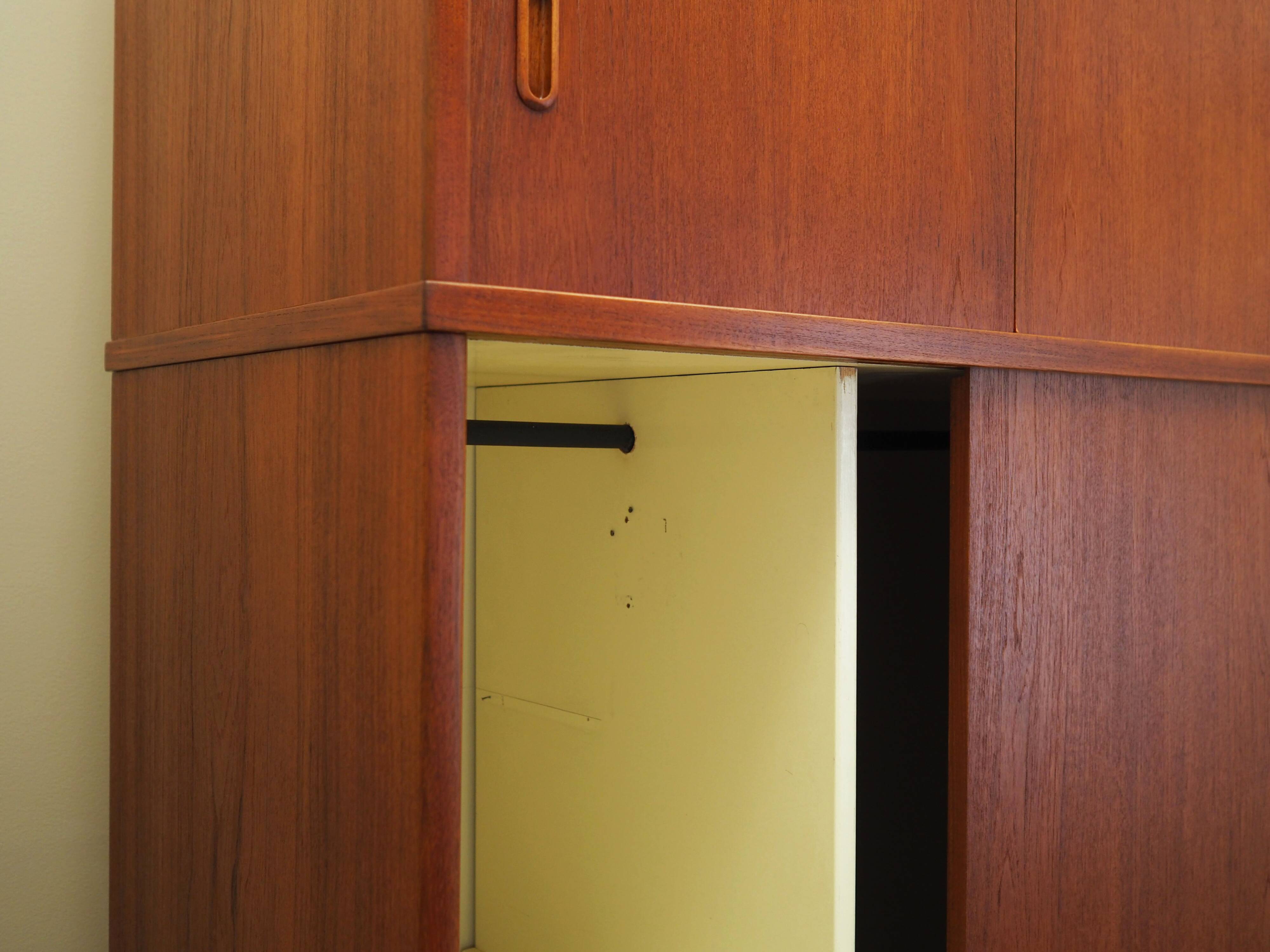 Teak wardrobe, Danish design, 1970s, produced in Denmark