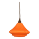 Orange opaline lamp suspension Space Age vintage 1970s