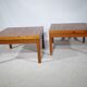 Vintage End Grain Wood Mosaic Tables  1960s