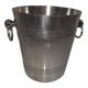 Silver-plated metal champagne bucket