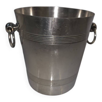 Silver-plated metal champagne bucket