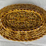 Ocher-colored ceramic basket