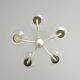 Vintage pendant light white eclectic chandelier hanging lamp Germany 1970's