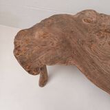 “Tree trunk” coffee table in raw wood from the 70s