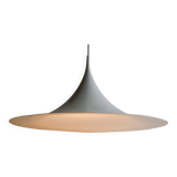 Large White Witch Hat Semi Pendant - Design by Bonderup and Thorup for Fog and Morup, 1960s.
