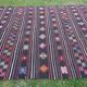 Vintage Turkish kilim handwoven 211x285 cm
