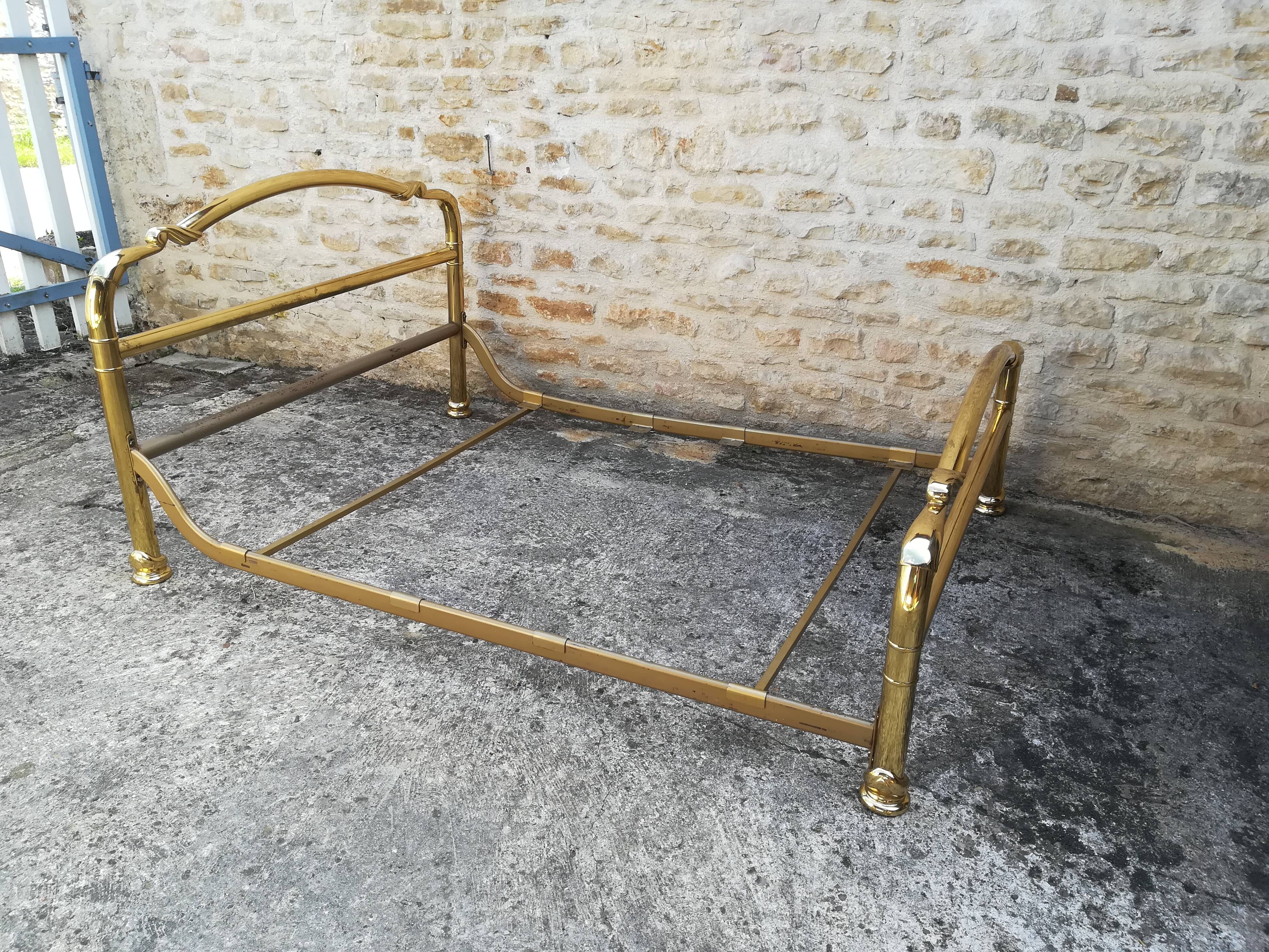 brass bed