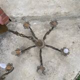 Old style metal chandelier (candle bulbs)